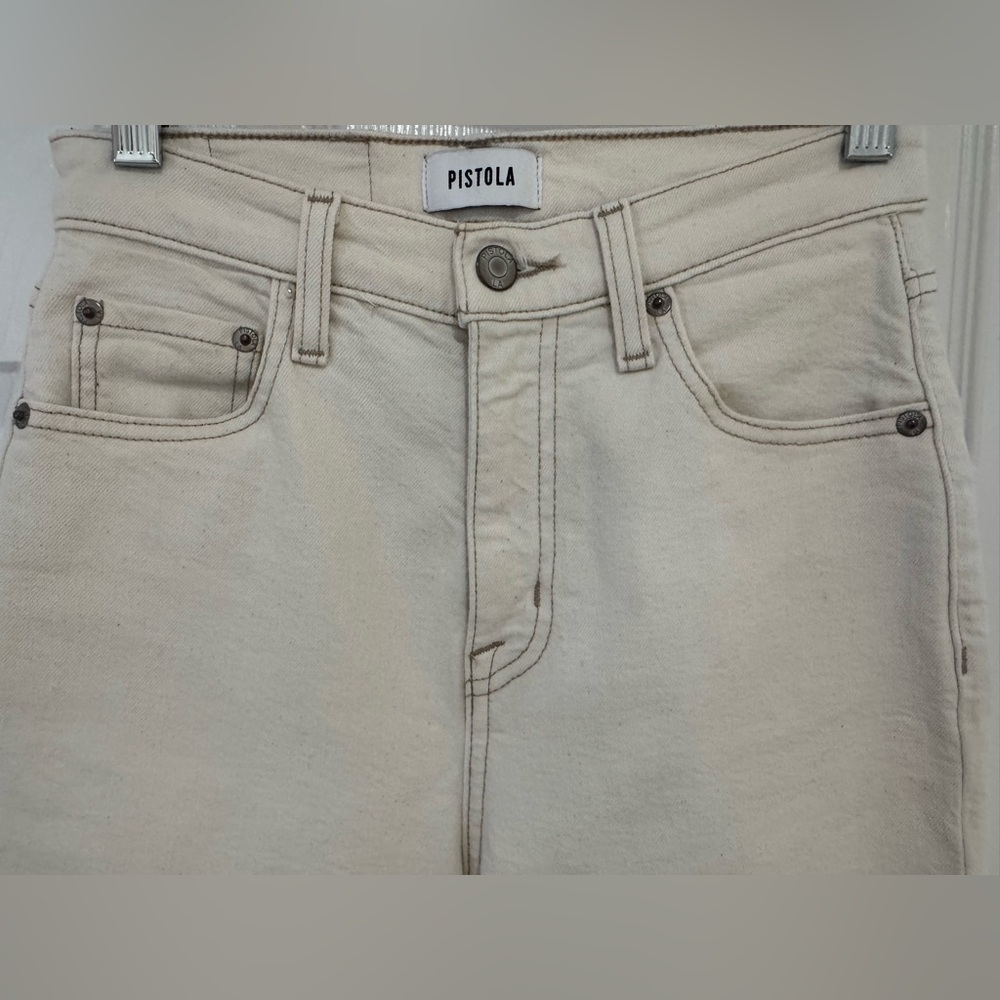 Pistola Winter White Cream Natural Jeans Size 24